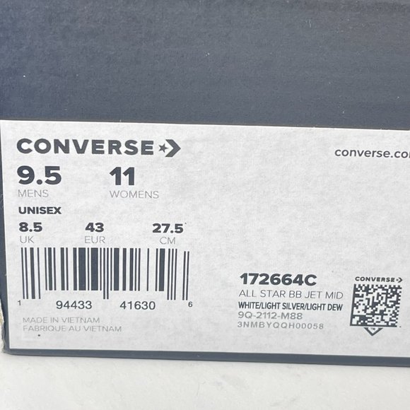 Converse Mens All Star BB Jet Mid White Pink Basketball Shoes 9.5&10&13 172664C - Picture 7 of 9